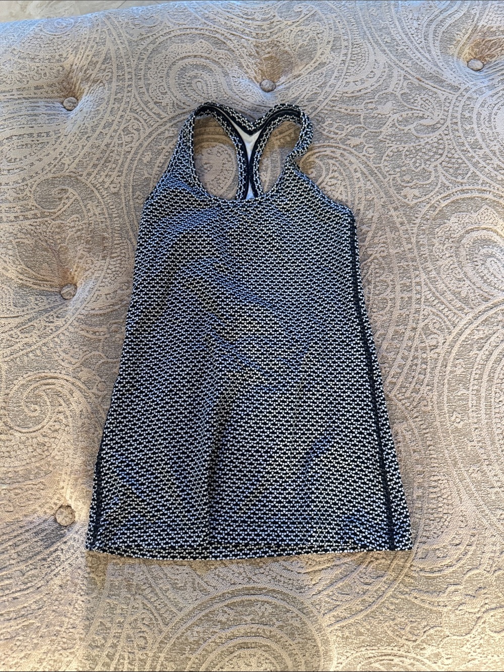 lululemon athletica Black and White Racerback Tank Top